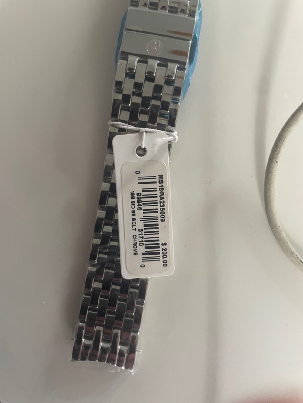 18mm Michele Silver Polished Link Watch Bracelet